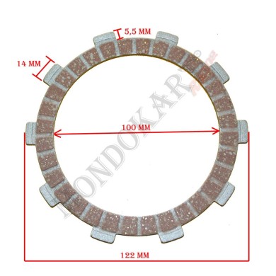 Disque embrayage garnì MX125 Maxter MXO MXS MXS2, MONDOKART