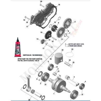 Original Piston Rotax, mondokart, kart, kart store, karting