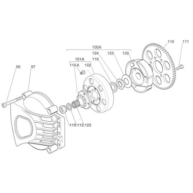 Sprocket starter gear X30 WaterSwift 60cc - Iame Easykart 62cc