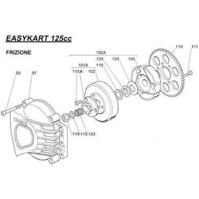 Cubierta Carter embrague Iame EASYKART - leopardo y X30