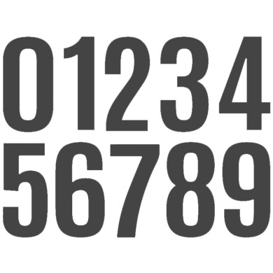 Numeros Adhesif Opaque CRG