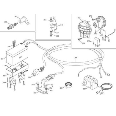 Zündkerzenstecker PVL schwarz 5 kOhm, MONDOKART, kart, go kart