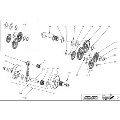 Getrieberad Vortex, MONDOKART, kart, go kart, karting, kart