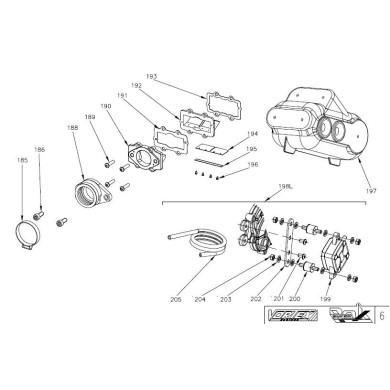 Vergaserflansch VHSH Vortex Rok - Junior Rok - RokGP -