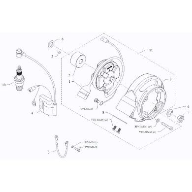 Soporte carcasa conector encendido BMB EASYKART, MONDOKART