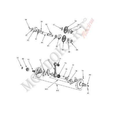 Anlaufscheibe Pleuel Silber 20mm Shim conrod Vortex, MONDOKART