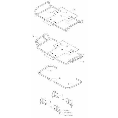 Side pods support FIK 09/14 Mini BirelArt, mondokart, kart