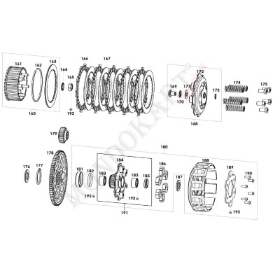 Disco frizione guarnito Mx125 Maxter MXO MXS MXS2, MONDOKART