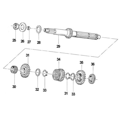 Snap ring locking engine sprocket KZ 20mm, mondokart, kart