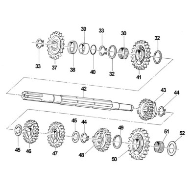 Snap ring locking engine sprocket KZ 20mm, mondokart, kart