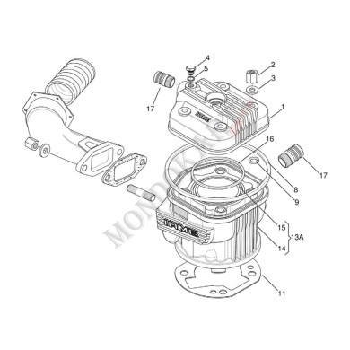 Iame cylinder water connection, mondokart, kart, kart store