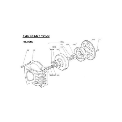 Cage Aiguille Embrayage Pinion Iame, MONDOKART, kart, go kart