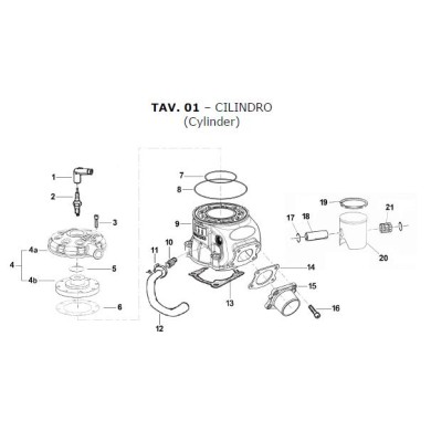 Dichtung Auspuff vier Löcher TM KZ10 - KZ10B - KZ10C